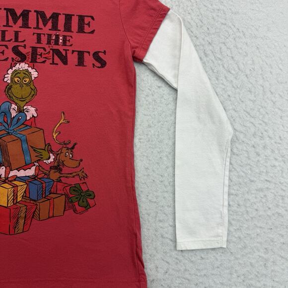 The Grinch Christmas Shirt Girls Large L Red Old Navy Collectabilitees Holiday - Picture 5 of 12